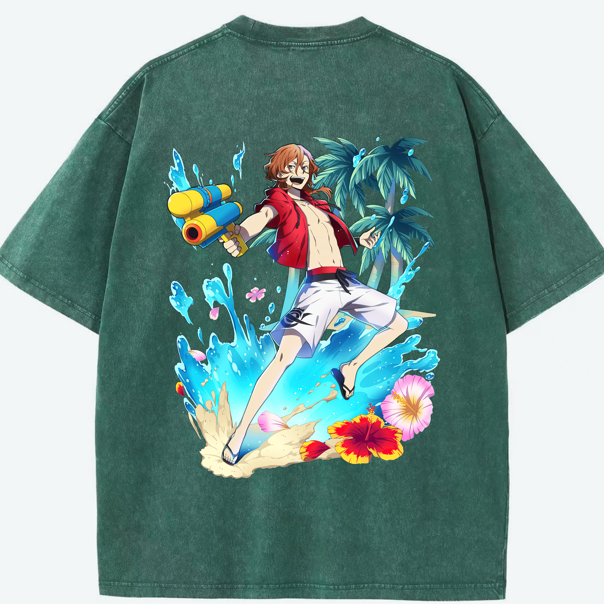 （画像用） 文豪ストレイドッグス Bungo Stray Dogs 綿100% ヴィンテージ風 半袖Tシャツ（背面プリント）
